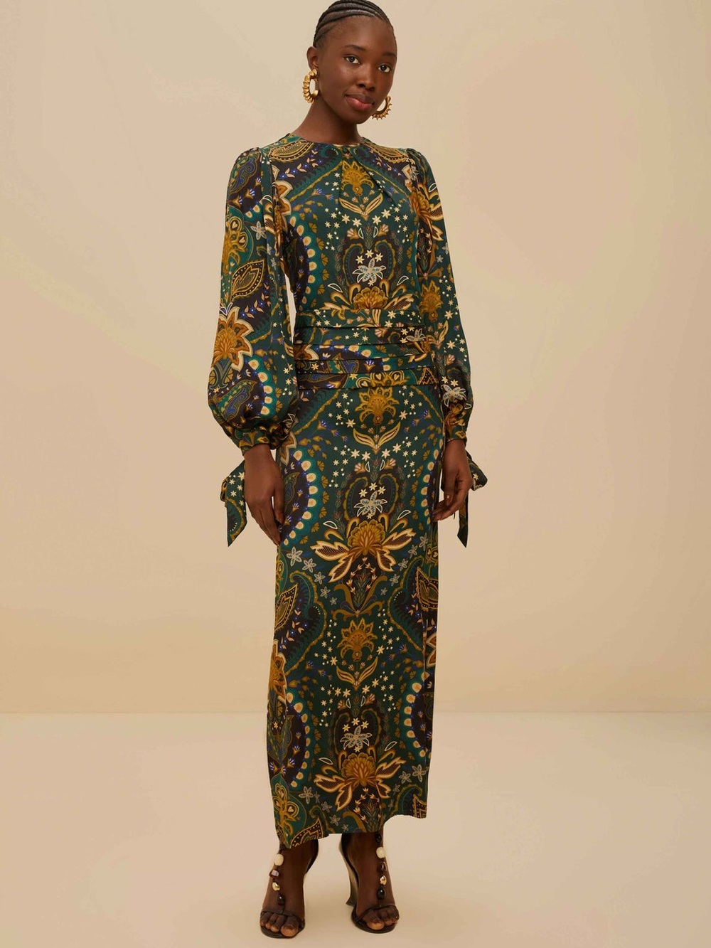 Farm Rio Black Jaipur Maxi Dress